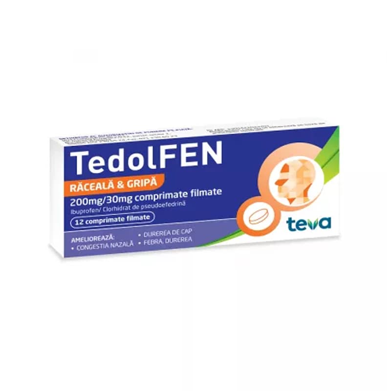 TEDOLFEN 200MG/30MG X 12 COMPRIMATE FILMATE
