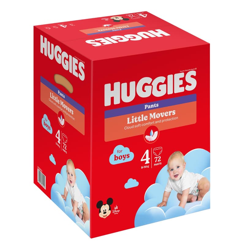 Huggies Scutece chilotel Pants Box marimea 4 baieti (9-14 kg)