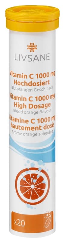 LIVSANE VITAMINA C 1000MG X 20 TABLETE EFERVESCENTE