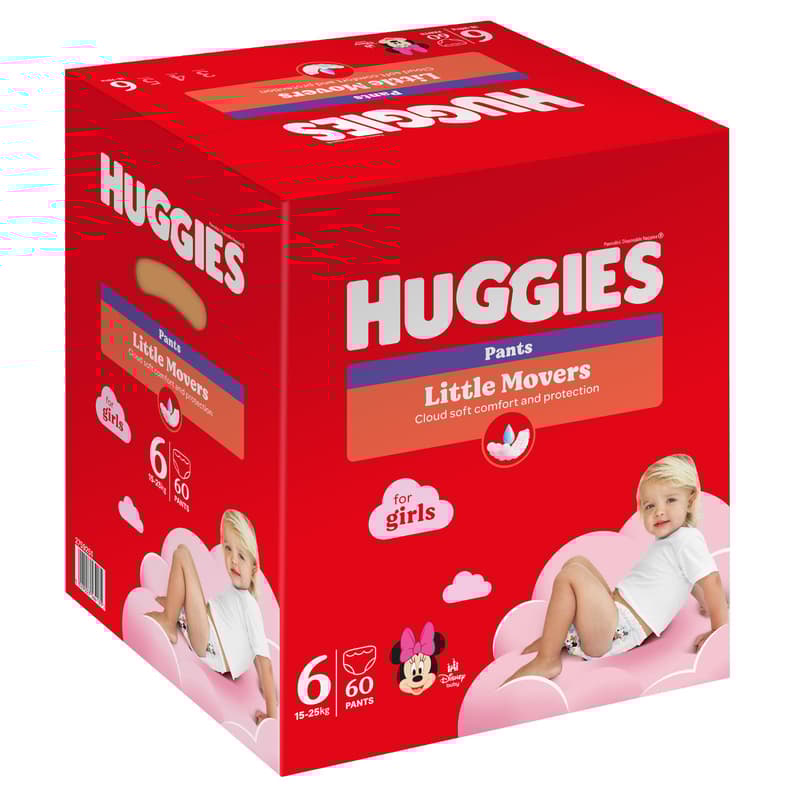 Huggies Pull-Ups Pants Box Size 6 Girls (15-12 kg)