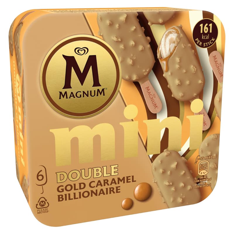 Magnum Mini Double Caramel Billionaire Caramel Ice Cream