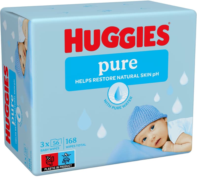 Huggies Pure Triple Wipes (3x56 pcs)