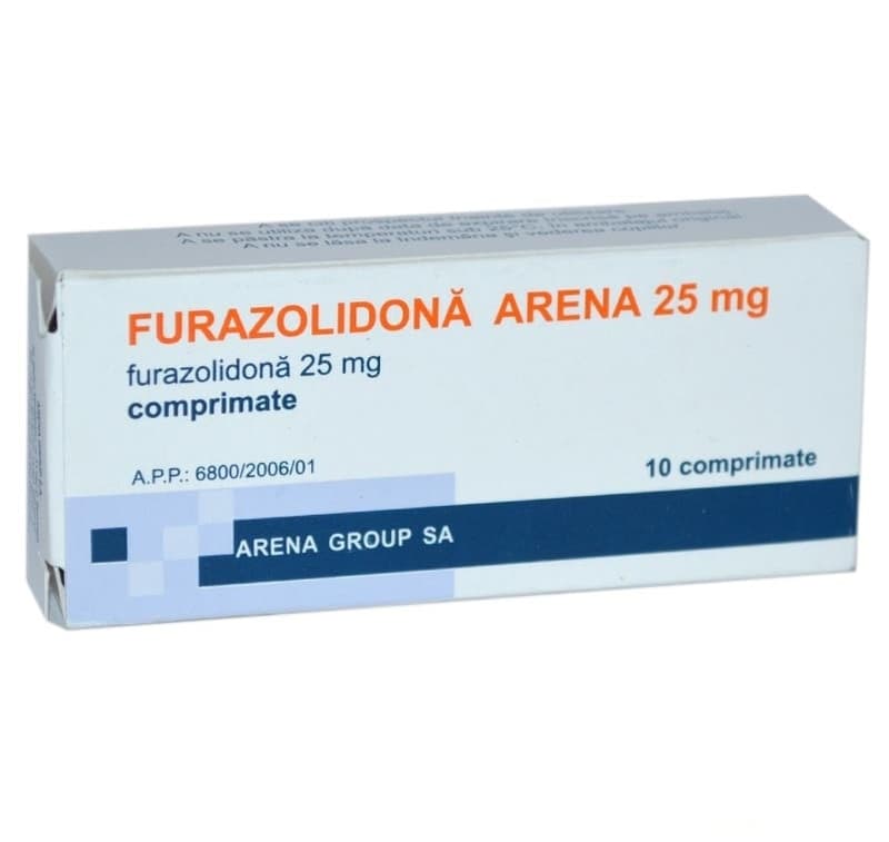 ARENA FURAZOLIDONA 25MG X 10 COMPRIMATE
