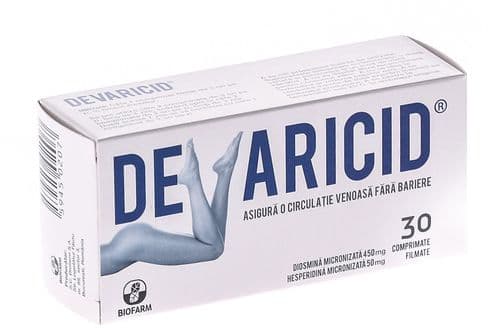 DEVARICID 450MG/50MG X 30 FILM-COATED TABLETS