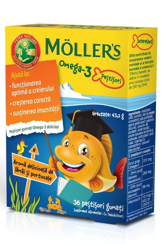 MOLLERS OMEGA 3 ORANGE 36 CAPSULES