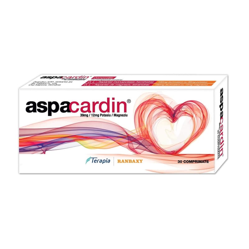 ASPACARDIN 39MG/12MG X 30 TABLETS