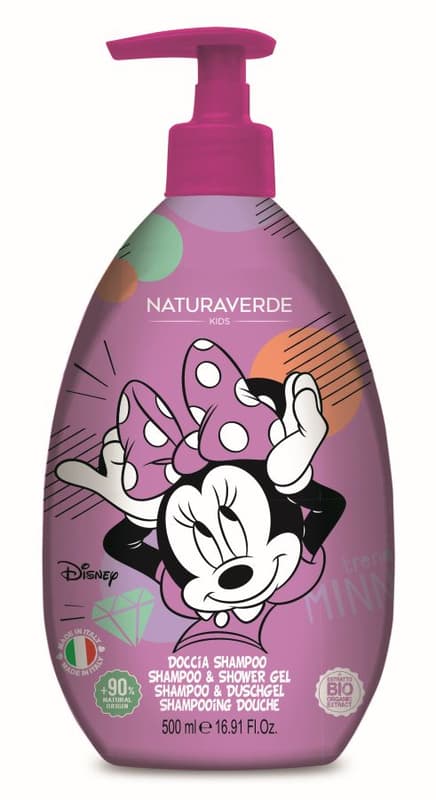 NATURAVERDE Minnie Shampoo and Shower Gel, strawberries