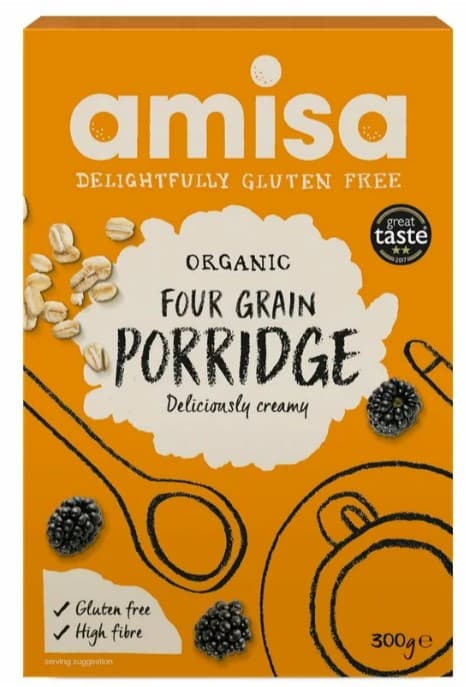 Amisa ECO Porridge din 4 cereale (ovaz, mei, amaranth, hrisca) fara gluten