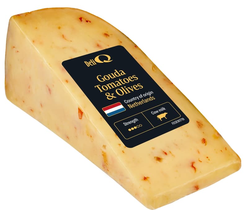 Deli Q Gouda cu rosii si masline