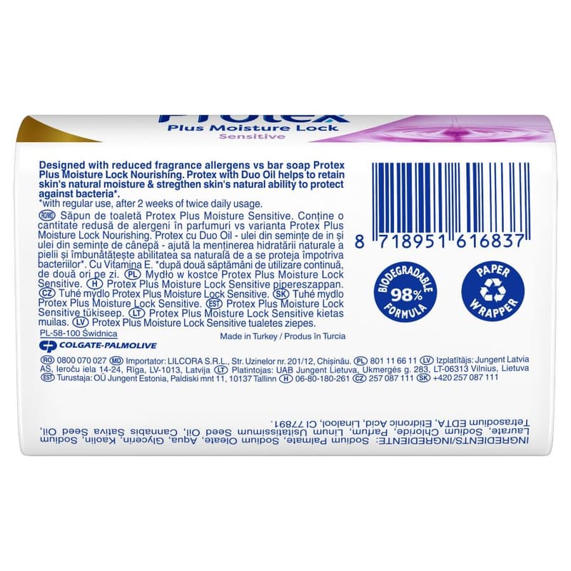 Protex Plus Moisture Lock Sensitive 90g