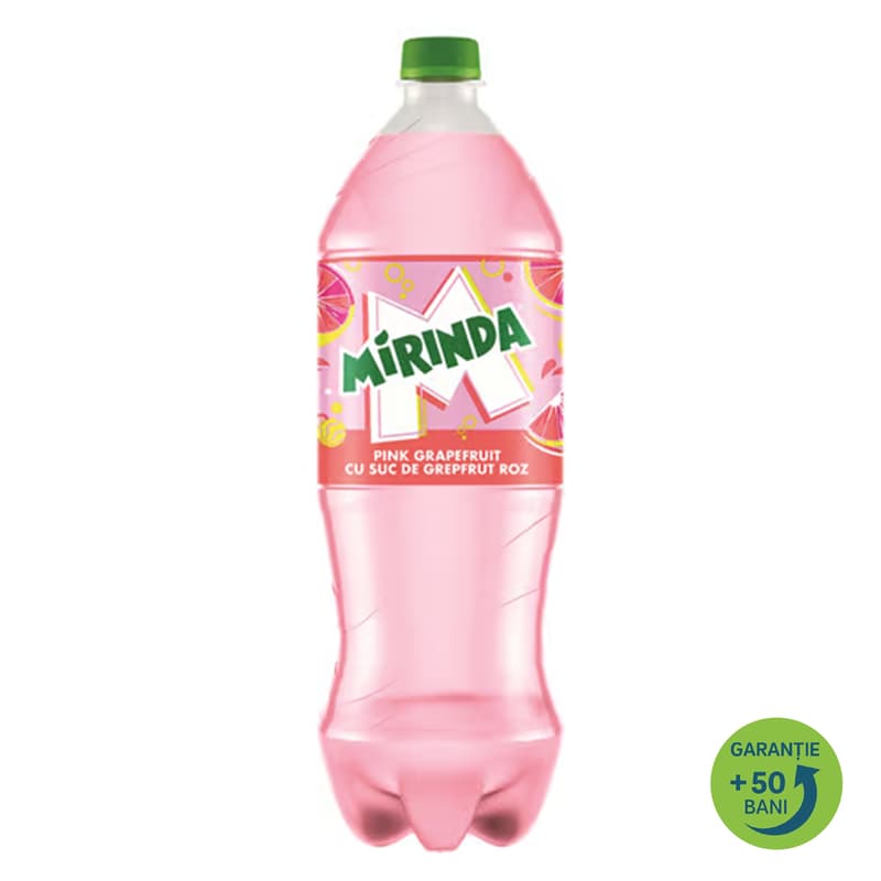 Mirinda Pink Bautura racoritoare carbogazoasa cu gust de grepfruit roz pet