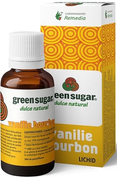 Green Sugar Lichid Indulcitor natural cu aroma vanilie bourbon