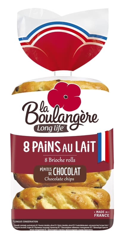La Boulangere Milk Bread Rolls with Chocolate Chips 8 pieces