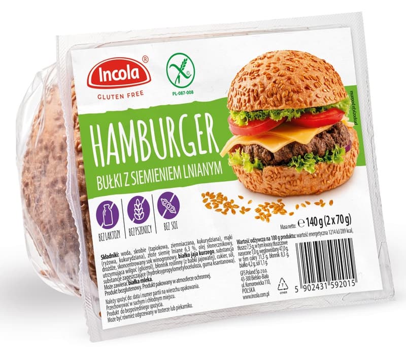 Incola Gluten-Free Hamburger Buns