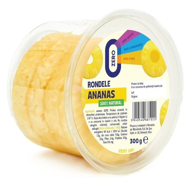 ZERO, ZEST UP! Ananas rondele