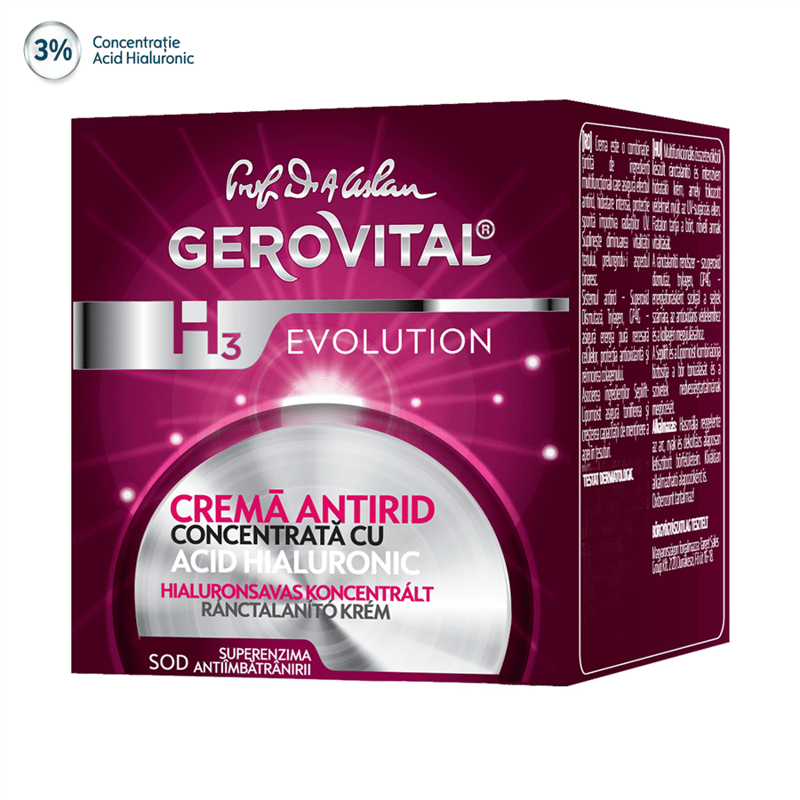 GEROVITAL H3 EVOLUTION Concentrated Anti-Wrinkle Cream with Hyaluronic Acid 50ML