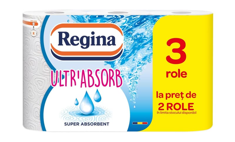 Regina Ultr'Absorb Towel, 2+1 rolls, 3 layers