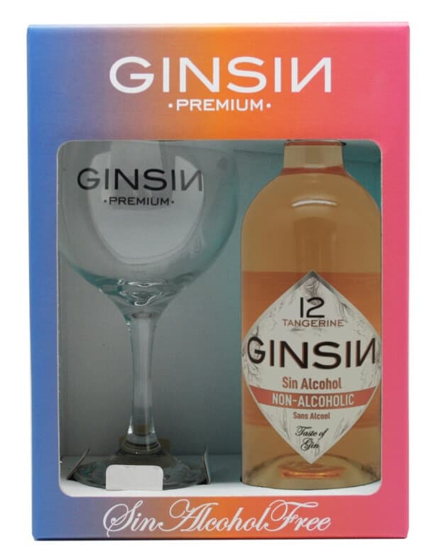 Ginsin Premium Tangerine Gin fara alcool Giftpack
