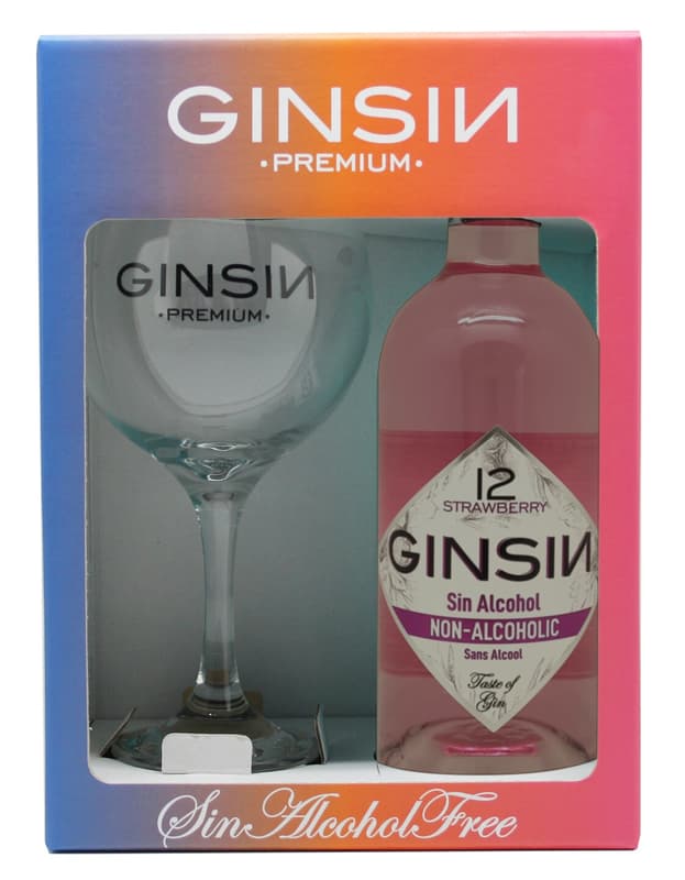 Ginsin Premium Strawberry Gin fara alcool Giftpack