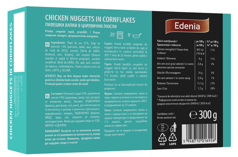 Edenia Chicken nuggets in cornflakes