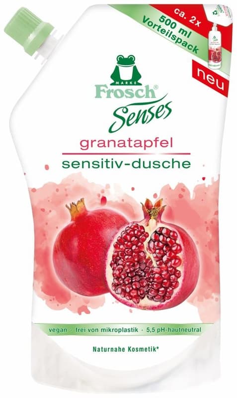 Frosch Gel de dus, rodie, refill