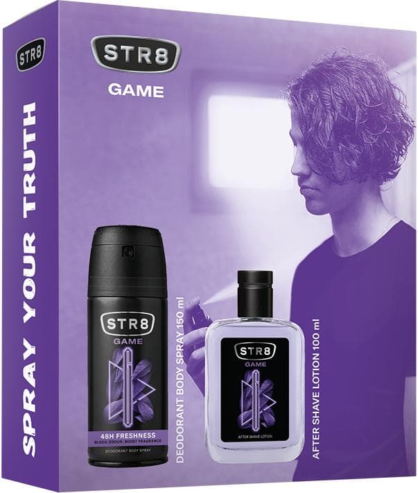 STR8 GAME Gift Set: After Shave Lotion + Body Spray Deodorant