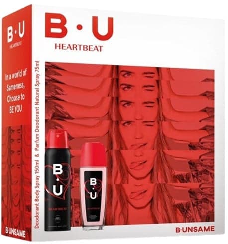 B.U HEARTBEAT Gift Set: Body Perfume + Body Spray Deodorant