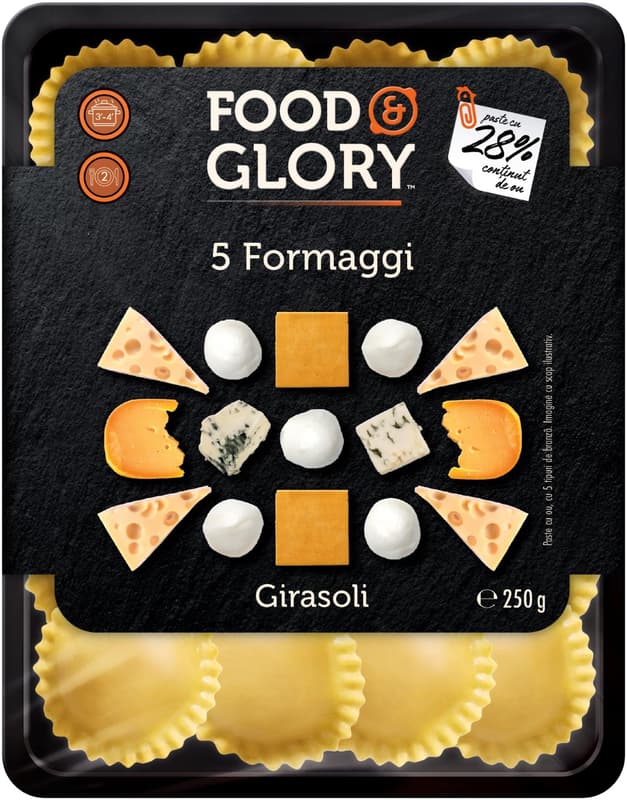 FOOD & GLORY Paste cu ou umplute cu 5 tipuri de branza
