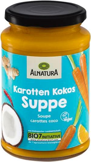Alnatura ECO Supa de morcovi si nuca de cocos