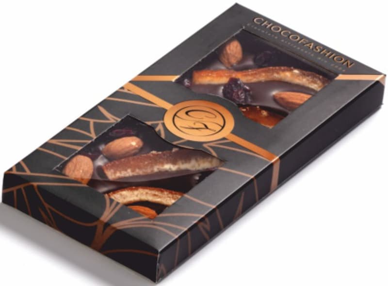 ChocoFashion Tableta ciocolata neagra cu portocala confiata si migdale