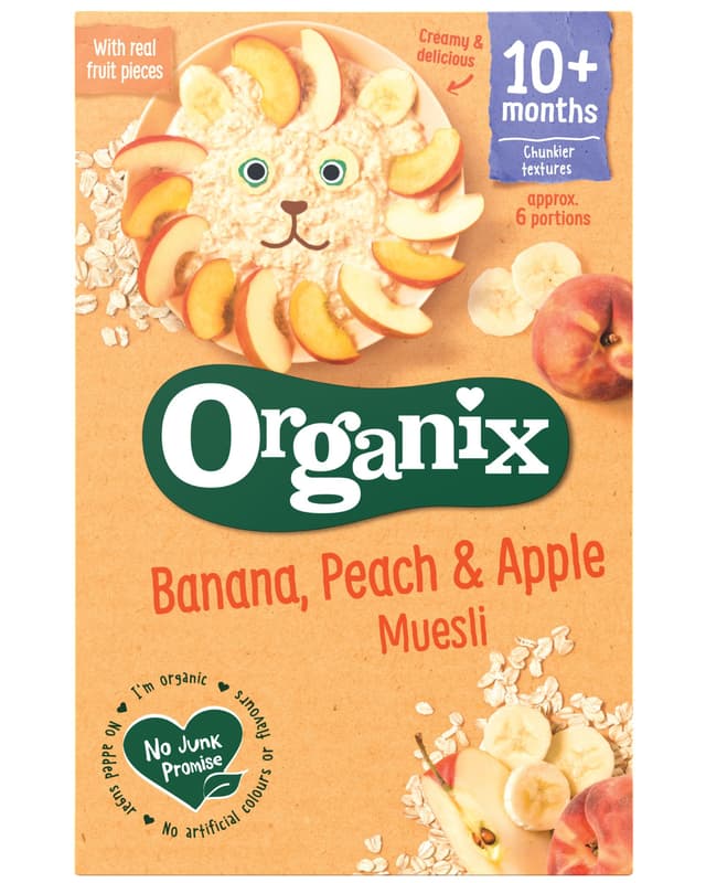 Organix ECO Muesli with Banana, Peach & Apple, 10 months+