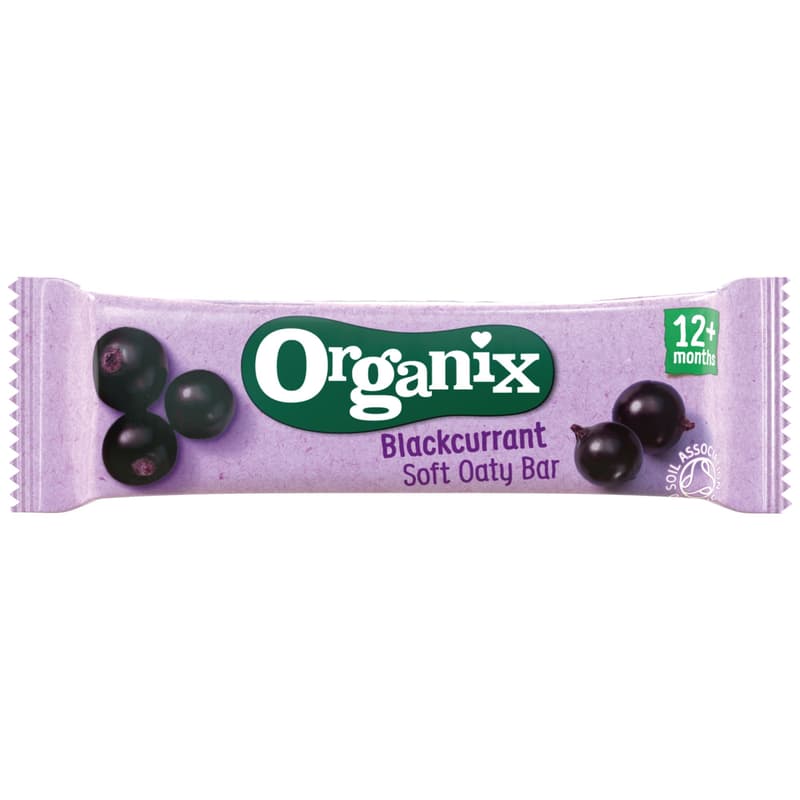 Organix ECO Batoane din ovaz integral cu mere si coacaze negre, 12 luni+, 6x23g