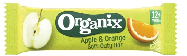 Organix ECO Batoane din ovaz integral cu mere si portocale, 12 luni+
