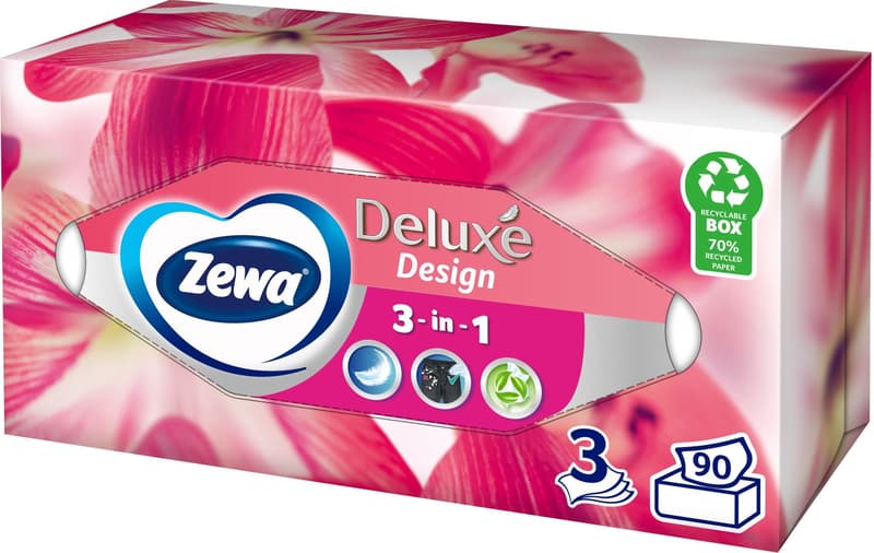 Zewa Servetele faciale Deluxe Design, 3 straturi
