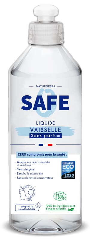 Safe Detergent ECO pentru vase, fara parfum, fara alergeni
