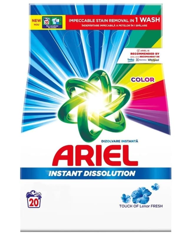 Ariel Touch of Lenor Fresh Detergent de rufe pudra, 20 spalari