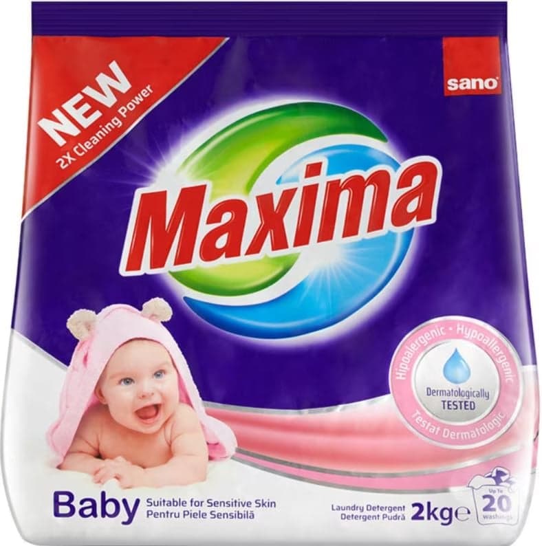 Sano Maxima Baby Laundry Powder Detergent, 20 washes