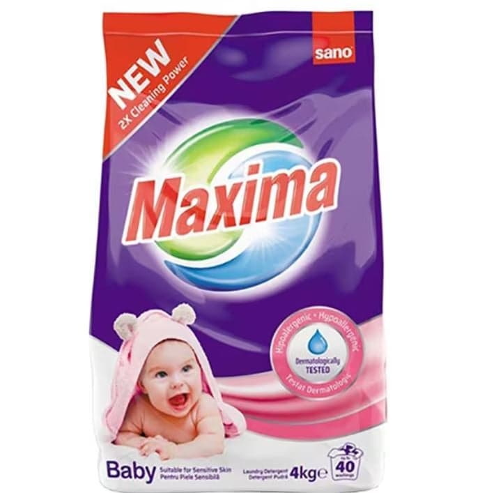 Sano Maxima Baby Powder Laundry Detergent, 40 washes