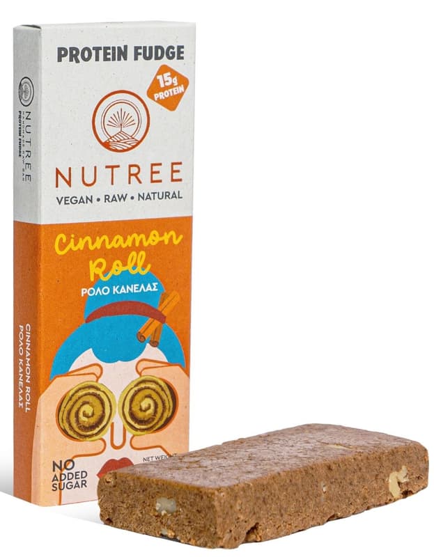 Nutree Baton proteic raw vegan Cinnamon Roll fara gluten