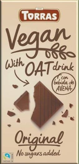 Torras Vegan Chocolate with oat milk, sugar-free, gluten-free