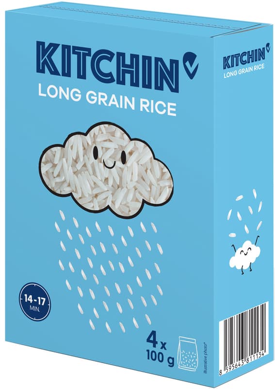 Kitchin Orez cu bob lung 4x100g