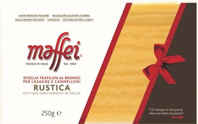 Maffei Fresh Lasagna sheets with egg (6 sheets)