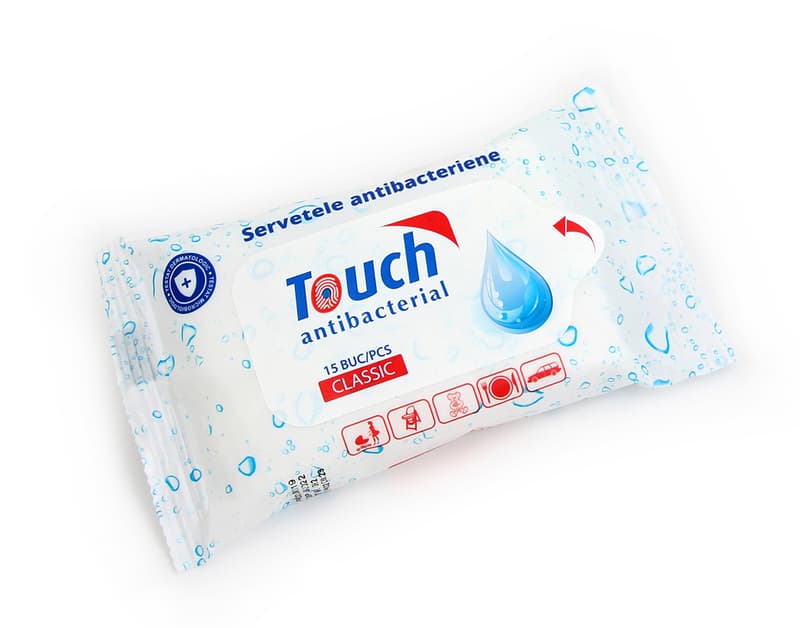 Touch Servetele umede antibacteriene Clasic