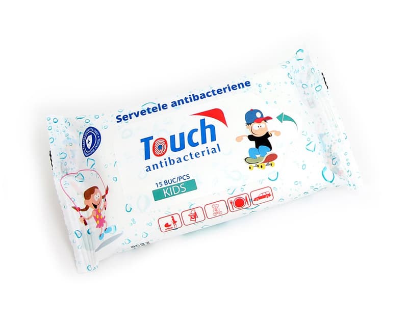 Touch Kids Antibacterial Wipes