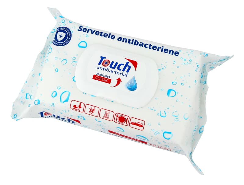 Touch Servetele umede antibacteriene Clasic