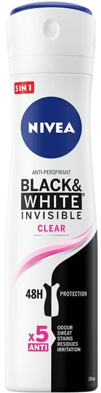 Nivea Black&White Invisible Clear Deodorant spray
