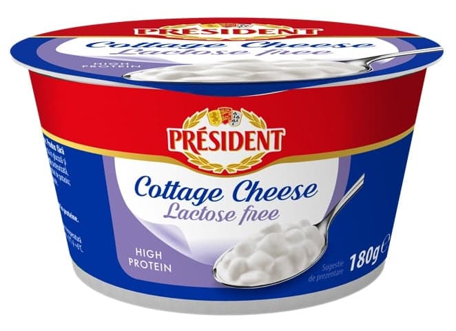 President cottage cheese fara lactoza