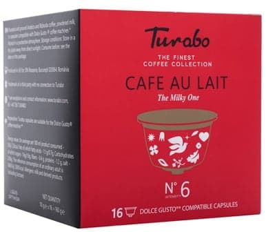 Turabo Cafe au Lait Cafea capsule compatibile Dolce Gusto