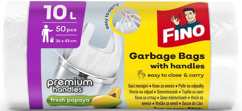 Fino Saci colorati cu manere 10l