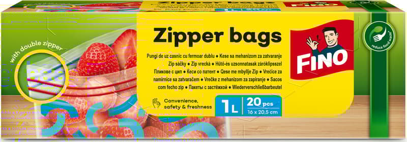 Fino Pungi alimentare cu fermoar 1l